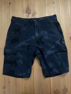 BEAMS カモフラージュ柄 ハーフパンツ ネイビー Mサイズのサムネイル