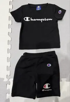 Champion ブラック Tシャツ・ショートパンツセット 80cm