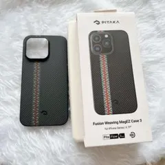 磁気カーボンファイバーパターンケース iPhone iPhone 14Pro用