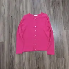 【美品】【chocol raffine】綿100%ピンク 長袖カーディガン