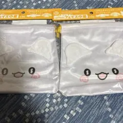 サンリオキャラクターズ オリジナル ふわふわフェイス巾着 はなまるおばけ2枚のサムネイル