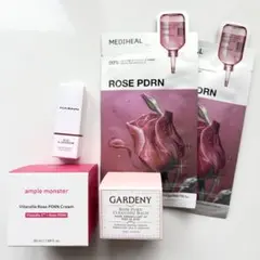【新品】ローズ系コスメ5点セット　HARNN/MEDIHEAL他のサムネイル
