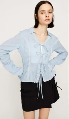 SLY FRONT RIBBON SHIRRING シャツのサムネイル