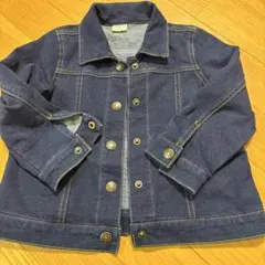 ネイビー デニムジャケット ボタン付き