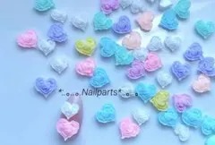 ♡ハート薔薇♡ ネイルパーツ　大60個