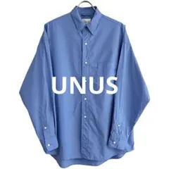 ⭐︎美品⭐︎UNUS/ユナス レギュラーカラーシャツ 長袖 サックスブルー 36のサムネイル