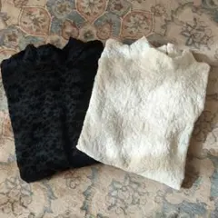 axes femme♡レースフレア袖起毛レースプルオーバー2色セット　ゴシック