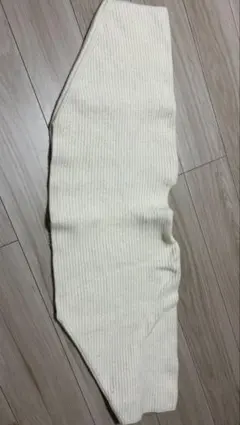 アイボリー 重ね着用長袖ニット