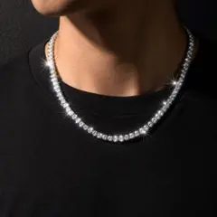 黄金比 セット テニスチェーン 高級感モアサナイト仕様 - メルカリ