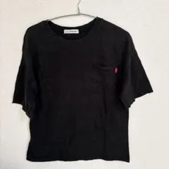 ソニョナラ 無地 ポケットTシャツ クルーネック 半袖 L 黒 綿のサムネイル