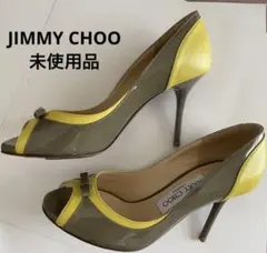 JIMMY CHOO オープントゥパンプス バイカラー　34のサムネイル