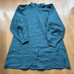 earth ダークグリーン シャツワンピース