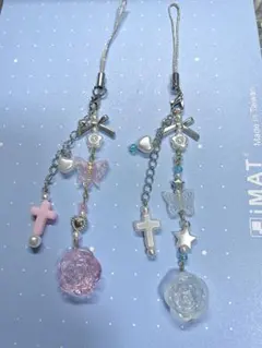 ビーズキーホルダー 2個セット