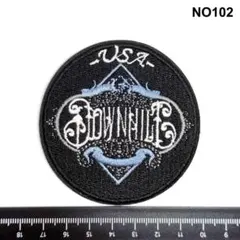 NO102 アメカジ　USA風　ロゴ　バイク風　アイロン接着　刺繍ワッペン