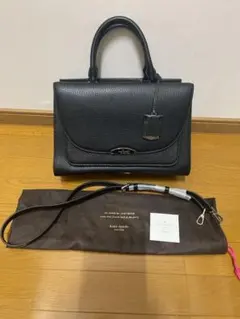 kate spade ブラックレザー ハンドバッグ　　ショルダーバッグにも！