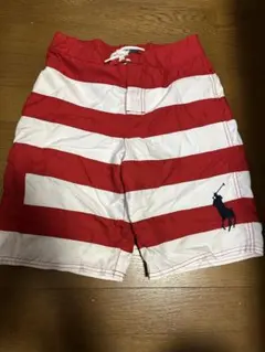 Polo by Ralph Lauren 赤白ストライプ水着 150