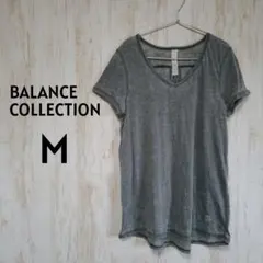 BALANCE COLLECTION 【M】グレー Vネック Tシャツ 無地