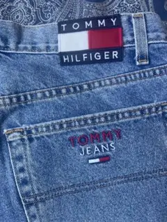 トミーヒルフィガー 90s ペインター デニム ハーフパンツ W38 美品 古着