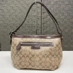 COACH PVC ショルダーバッグ ベージュ/ブラウン