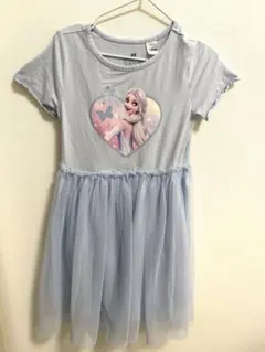 H&M Disney アナと雪の女王 エルサ 半袖ワンピース 110-116のサムネイル