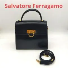 KM089 サルヴァトーレ フェラガモ 極美品 ガンチーニ ハンドバッグ