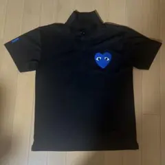 COMME des GARCONS ポロシャツ ブラック ブルーハート