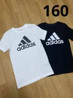 adidas Tシャツ 2枚セット 160cm ホワイト ブラック