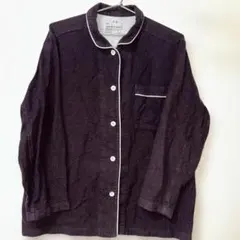 上のみ⭐️ブラウンS-Mサイズ 無印良品 婦人 脇に縫い目のない 長袖パジャマのサムネイル
