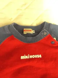 MIKIHOUSE 赤青 ラグランスリーブ トレーナー