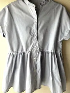 ROPÉ PICNIC フレンチペプラムシャツ⭐︎ブルー