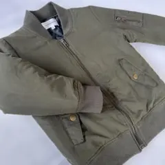 グローバルワーク　中綿　MA-1 キッズ　L 110 120 カーキ　アウター