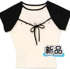 新品 ANDMARY 半袖Tシャツ F Alma ribbon top アイテム - メルカリ