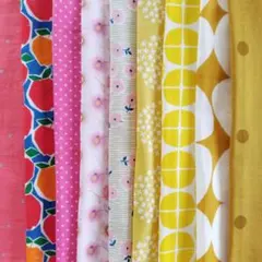 ダブルガーゼ アソートセット ④ レッドイエロー系