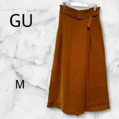 GU ジーユー ワイドパンツ スカーチョ【M】ブラウン