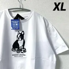 サッカージャンキー 半袖　Tシャツ ストレッチ　トレーニングウェア　白　LLのサムネイル