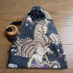 祭り用腰提げ巾着(鷹) No,3