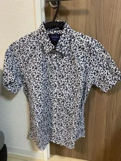 NANO-UNIVERSE ナノユニバース 花柄 半袖シャツ Sサイズ