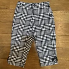 【美品】COMME CA ISM チェック柄パンツ 裾リボン