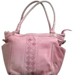Dakota ダコタ 本革 編み込み トートバッグ ピンク