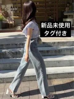GRL アシンメトリーデニムパンツ[gn106]新品未使用品　Lのサムネイル