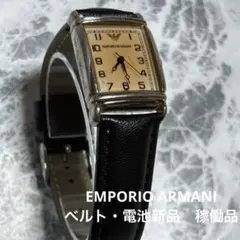 30【電池・社外ベルト新品 】アルマーニ スクエア EMPORIO ARMANIのサムネイル