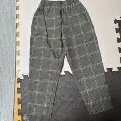 【美品】GU キッズ　シェフパンツ　チェック柄　120cm