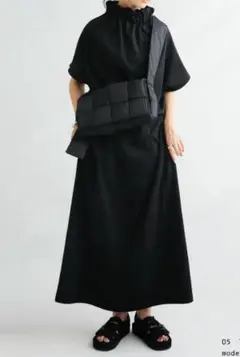 まるこ様専用 antiquaアンティカ ネックギャザー ワンピース