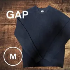 ギャップ　リブ編みセーター　厚手ニット　ローゲージ　長袖　M
