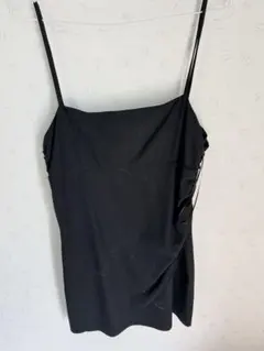 ZARA キャミワンピース カットアウト ブラック ミニワンピ