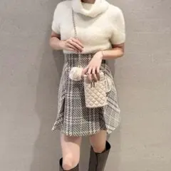 【SNIDEL】Sustainableロービングチェックミニスカート-1siz