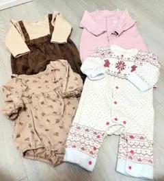 70cm 長袖　カバーオールロンパース　futafuta まとめ売り