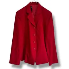 赤 テーラードジャケット