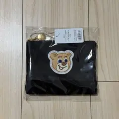 新品完売品♡FEILER オールドテディワッペンポーチ 黒パールストラップ 