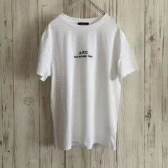 美品　メンズ　A.P.C. アーペーセー　刺繍ロゴ Tシャツ 半袖　ホワイトのサムネイル